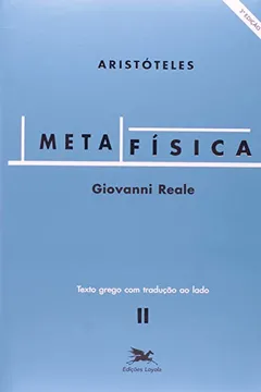 Livro Metafísica De Aristóteles II - Resumo, Resenha, PDF, etc.
