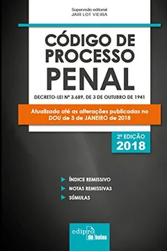 Livro Mini Código de Processo Penal. 2018 - Resumo, Resenha, PDF, etc.