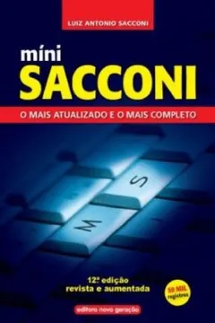 Livro Minidicionário Sacconi da Língua Portuguesa - Resumo, Resenha, PDF, etc.
