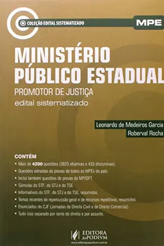 Livro Ministério Público Estadual. Edital Sistematizado - Resumo, Resenha, PDF, etc.
