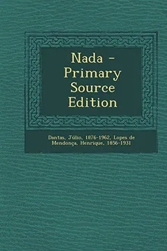 Livro NADA - Primary Source Edition - Resumo, Resenha, PDF, etc.