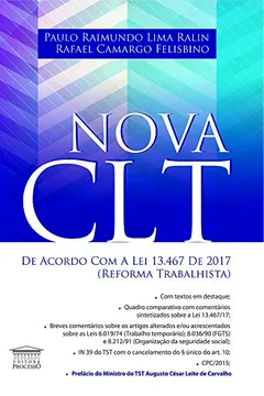 Livro Nova CLT de Acordo com a Lei 13.467 de 2017. Reforma Trabalhista - Resumo, Resenha, PDF, etc.