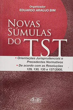 Livro Novas Sumulas do TST - Resumo, Resenha, PDF, etc.