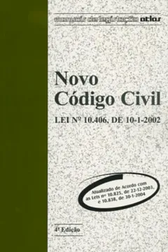 Livro Novo Código Civil. Lei Número 10.406 De 10/01/2002 - Resumo, Resenha, PDF, etc.