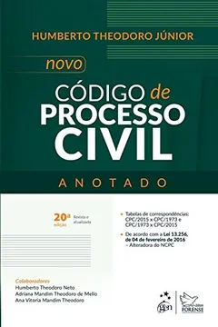 Livro Novo Código de Processo Civil Anotado - Resumo, Resenha, PDF, etc.