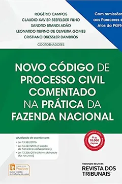 Livro Novo Código de Processo Civil Comentado na Prática da Fazenda Nacional - Resumo, Resenha, PDF, etc.