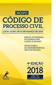 Livro Novo código de processo civil: Lei n. 13.105, de 16 de março de 2015 - Resumo, Resenha, PDF, etc.
