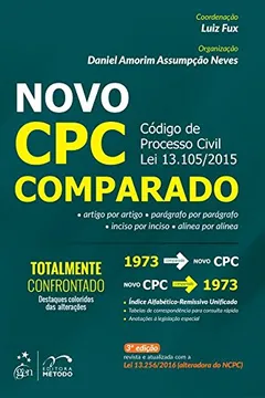 Livro Novo CPC Comparado. Código de Processo Civil Lei 13.105/ 2015 - Resumo, Resenha, PDF, etc.
