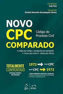 Capa do livro Novo CPC Comparado. Código de Processo Civil. Lei 13.105/ 2015