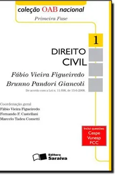 Capa do livro OAB Nacional 1ª Fase. Direito Civil - Volume 1