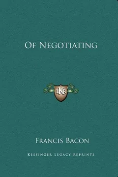 Livro Of Negotiating - Resumo, Resenha, PDF, etc.
