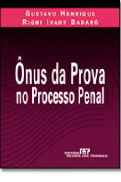 Livro Ônus Da Prova No Processo Penal - Resumo, Resenha, PDF, etc.