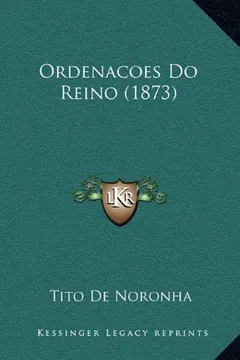 Capa do livro Ordenacoes Do Reino (1873)