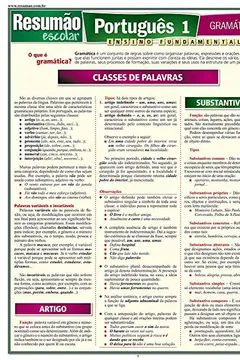 Livro Português 1. Gramática - Resumo, Resenha, PDF, etc.