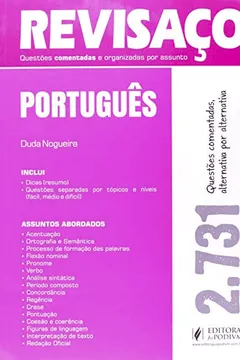 Livro Português. 2.731 Questões Comentadas e Organizadas por Assunto - Coleção Revisaço - Resumo, Resenha, PDF, etc.