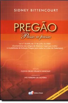 Livro Pregão Passo A Passo - Resumo, Resenha, PDF, etc.