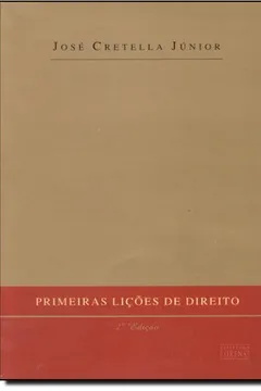 Livro Primeiras Lições de Direito - Resumo, Resenha, PDF, etc.