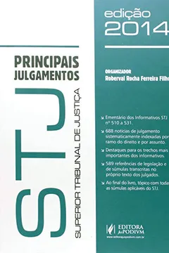 Livro Principais Julgamentos do STJ 2014. Indexados por Ramo do Direito e por Assunto - Resumo, Resenha, PDF, etc.