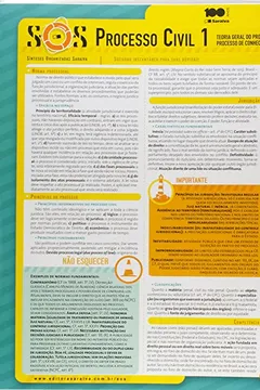 Livro Processo Civil 1 - Volume 18. Coleção Sínteses Organizadas Saraiva - Resumo, Resenha, PDF, etc.