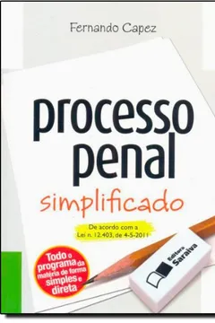 Livro Processo Penal - Simplificado - Resumo, Resenha, PDF, etc.