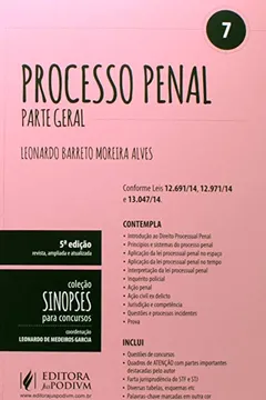 Livro Processo Penal - Volume 7. Coleção Sinopses Para Concursos - Resumo, Resenha, PDF, etc.