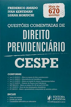 Livro Questões Comentadas de Direito Previdenciário. Cespe - Resumo, Resenha, PDF, etc.