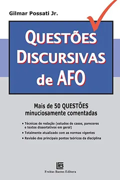 Livro Questões Discursivas de AFO - Resumo, Resenha, PDF, etc.