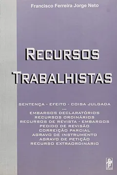 Livro Recursos Trabalhistas - Resumo, Resenha, PDF, etc.