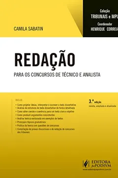 Livro Redação: Para os concursos de técnico e analista - Resumo, Resenha, PDF, etc.