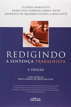 Livro Redigindo a Sentença Trabalhista - Resumo, Resenha, PDF, etc.