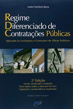 Livro Regime Diferenciado de Contratações Públicas. Aplicado às Licitações e Contratos de Obras Públicas - Resumo, Resenha, PDF, etc.