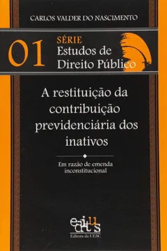 Capa do livro Restituiçao Da Contribuiçao Previdenciaria Dos