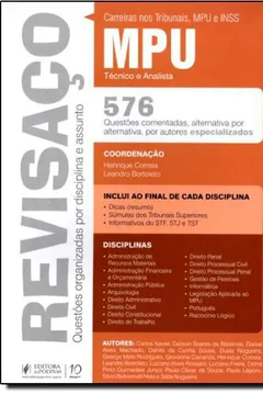 Livro Revisaco - Analista E Tecnico Do Mpu - 576 Questoes Comentadas - Resumo, Resenha, PDF, etc.