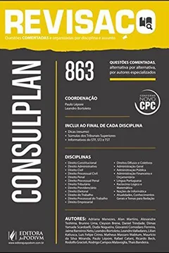 Livro Revisaço Consulplan. 863 Questões Comentadas Alternativa por Alternativa - Resumo, Resenha, PDF, etc.