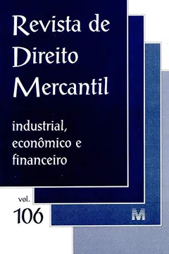 Livro Revista De Direito Mercantil - N. 106 - Resumo, Resenha, PDF, etc.
