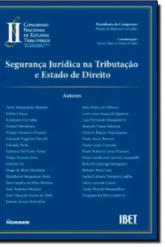Livro Segurança Jurídica na Tributação e Estado de Direito - Resumo, Resenha, PDF, etc.