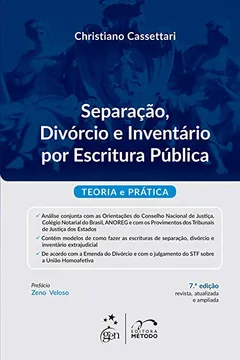 Livro Separação, Divórcio e Inventário por Escritura Pública. Teoria e Prática - Resumo, Resenha, PDF, etc.