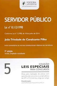 Livro Servidor Público - Volume 5. Coleção Leis Especiais Para Concursos - Resumo, Resenha, PDF, etc.