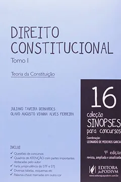 Livro Sinopses Para Concursos. Direito Constitucional - Volume 16. Tomo I - Resumo, Resenha, PDF, etc.