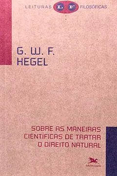 Livro Sobre As Maneiras Científicas De Tratar O Direito Natural - Resumo, Resenha, PDF, etc.