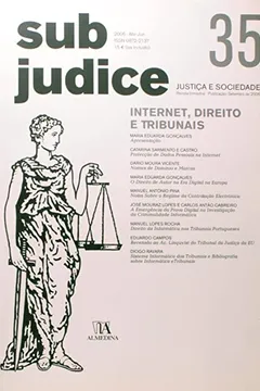 Livro Sub Judice 35 Internet, Direito E Tribunais - Resumo, Resenha, PDF, etc.