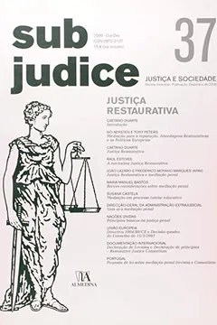 Livro Sub Judice 37 Justica Restaurativa - Resumo, Resenha, PDF, etc.