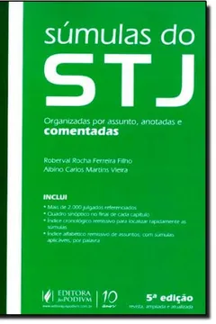 Capa do livro Súmulas Do Stj: Comentadas, Anotadas E Organizadas Por Assunto