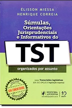 Livro Súmulas, Orientações Jurisprudenciais E Informativos Do TST - Resumo, Resenha, PDF, etc.