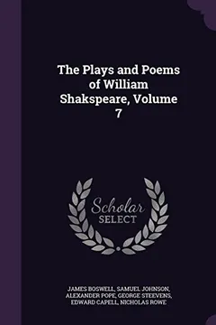 Livro The Plays and Poems of William Shakspeare, Volume 7 - Resumo, Resenha, PDF, etc.