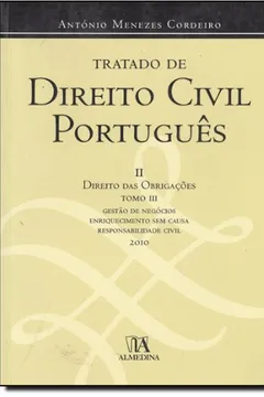 Livro Tratado De Direito Civil Portugues Ii Direito Das Obrigacoes Tomo Iii - Resumo, Resenha, PDF, etc.