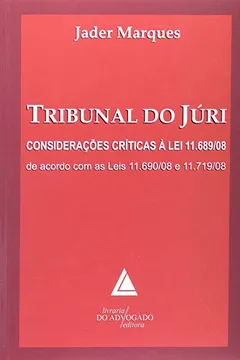 Livro Tribunal do Júri - Resumo, Resenha, PDF, etc.