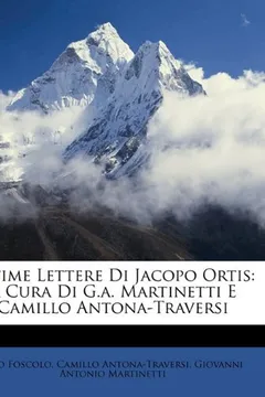 Capa do livro Ultime Lettere Di Jacopo Ortis: A Cura Di G.A. Martinetti E Camillo Antona-Traversi