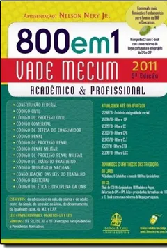 Livro Vade Mecum 800 em 1. Acadêmico e Profissional (+ CD-Rom) - Resumo, Resenha, PDF, etc.