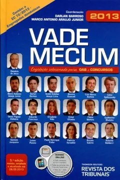 Livro Vade Mecum RT 2013. Legislação Selecionada Para OAB E Concursos - Resumo, Resenha, PDF, etc.